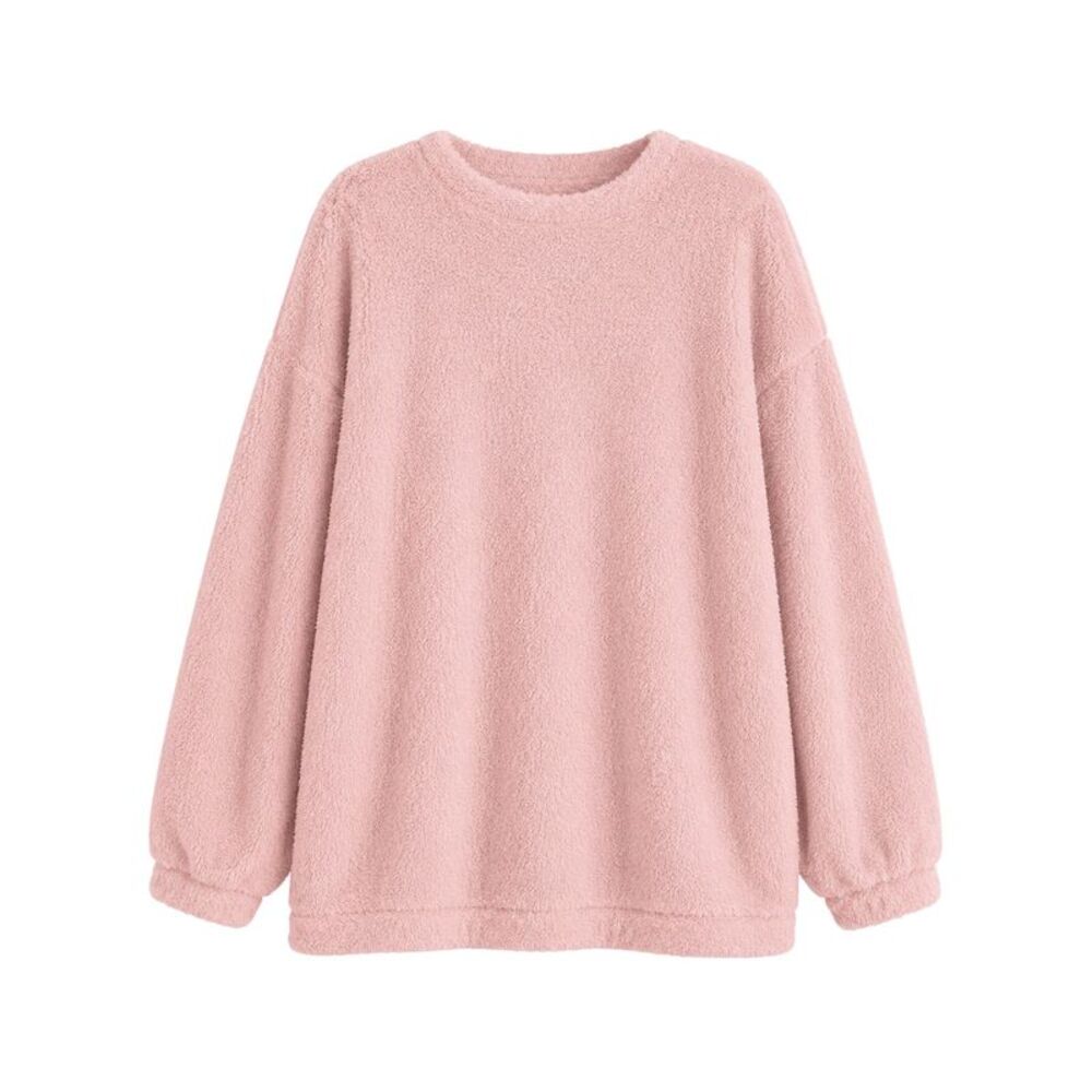 Missy Empire Womens/Ladies Borg Jumper Dress / Pink